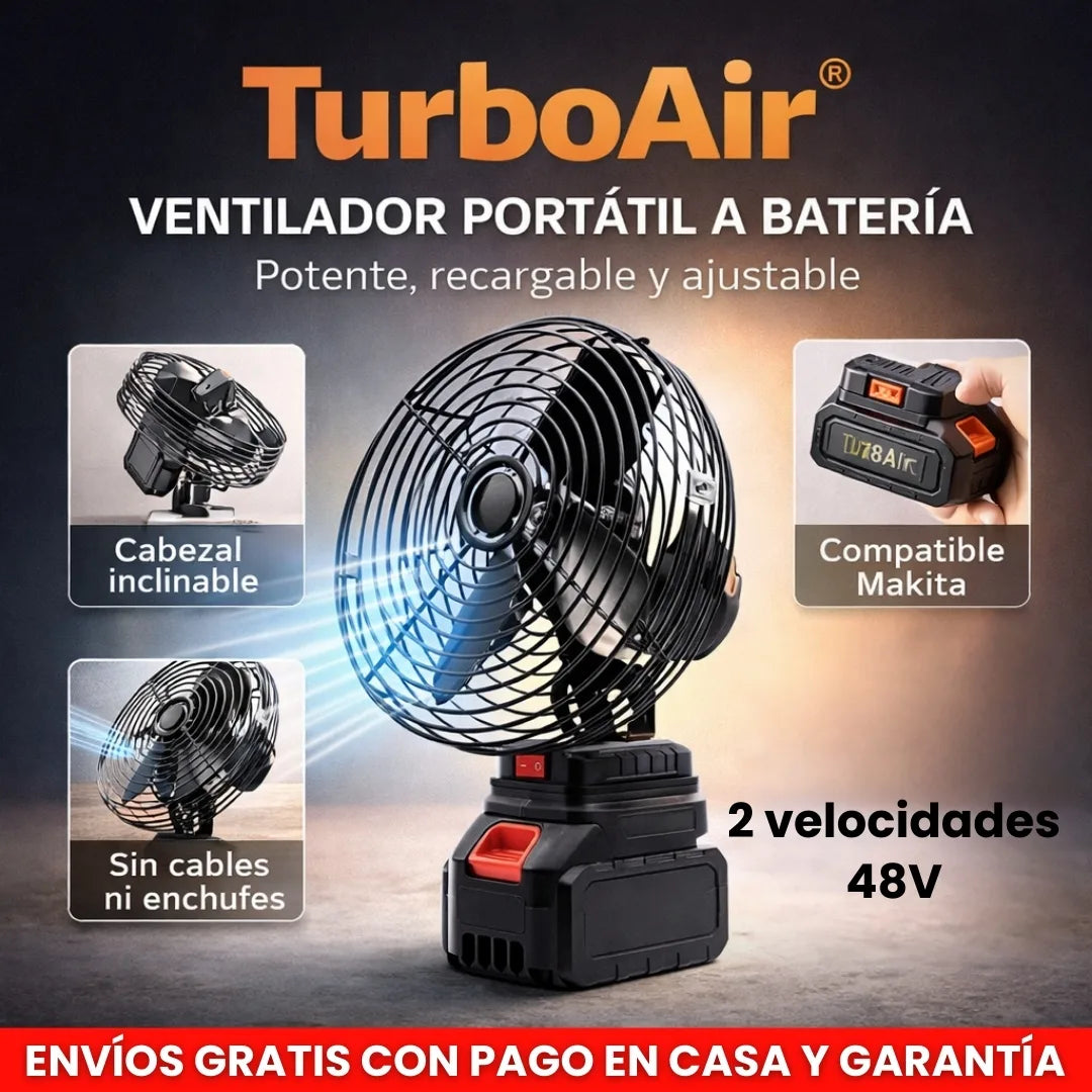 TurboAir® Ventilador Recargable a Batería 48V