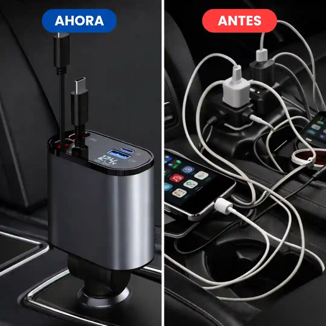 CARPRO® Cargador Para Carro 4 En 1 66w