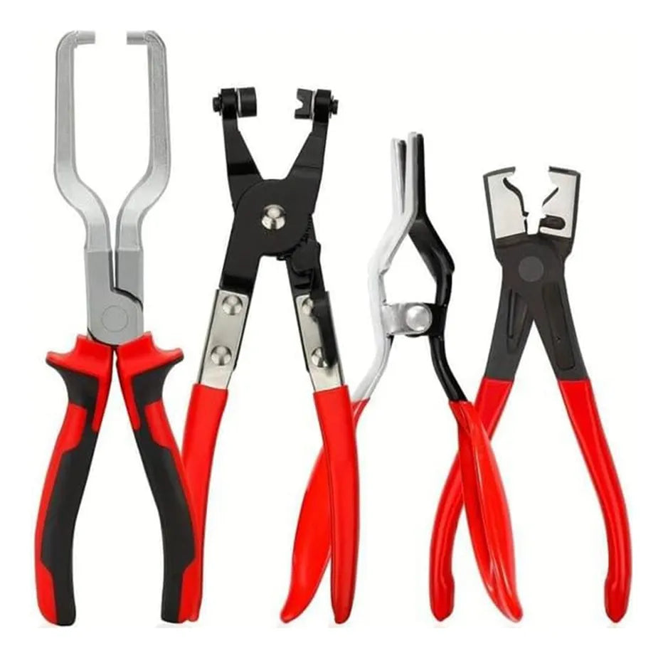 Clampix® kit de 4 herramientas especializadas para desmontar mangueras, abrazaderas y conexiones automotrices