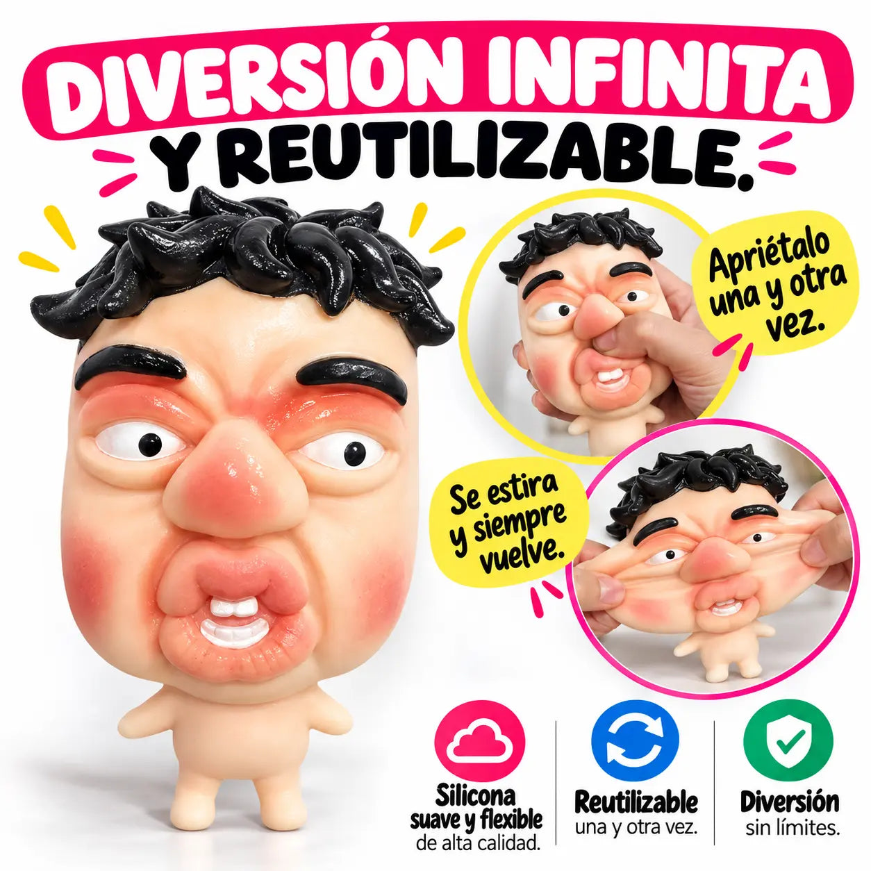 POPIX® | Muñeco Sensorial Antiestrés Reutilizable.