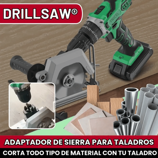 DRILLSAW® ADAPTADOR DE SIERRA CIRCULAR PARA TALADROS ESTANDAR UNIVERSAL EN ACERO