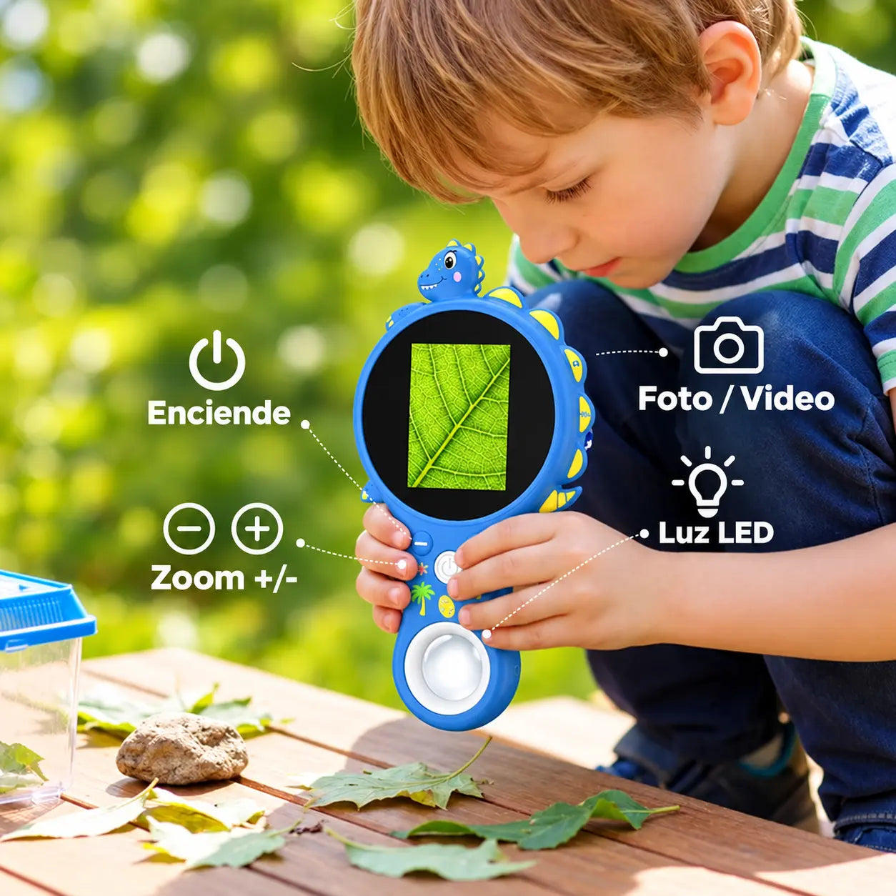 EXPLORIX® Microscopio de vídeo digital infantil con pantalla