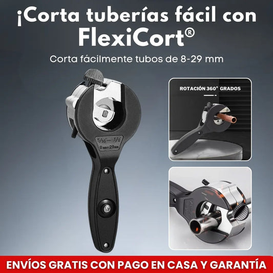 FlexiCort® Cortador de tubos con trinquete, cortador de tubos Universal de 8-29mm