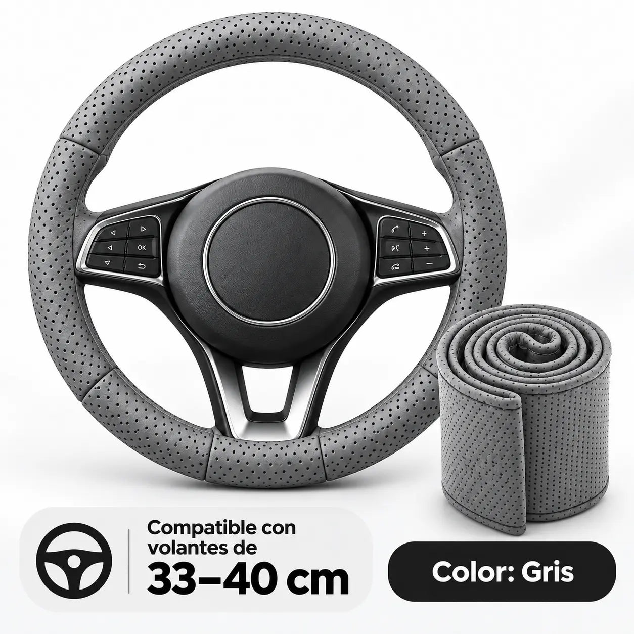 ROADIX® | Kit Monitor de presión de neumáticos + Protector Antideslizante de Volante