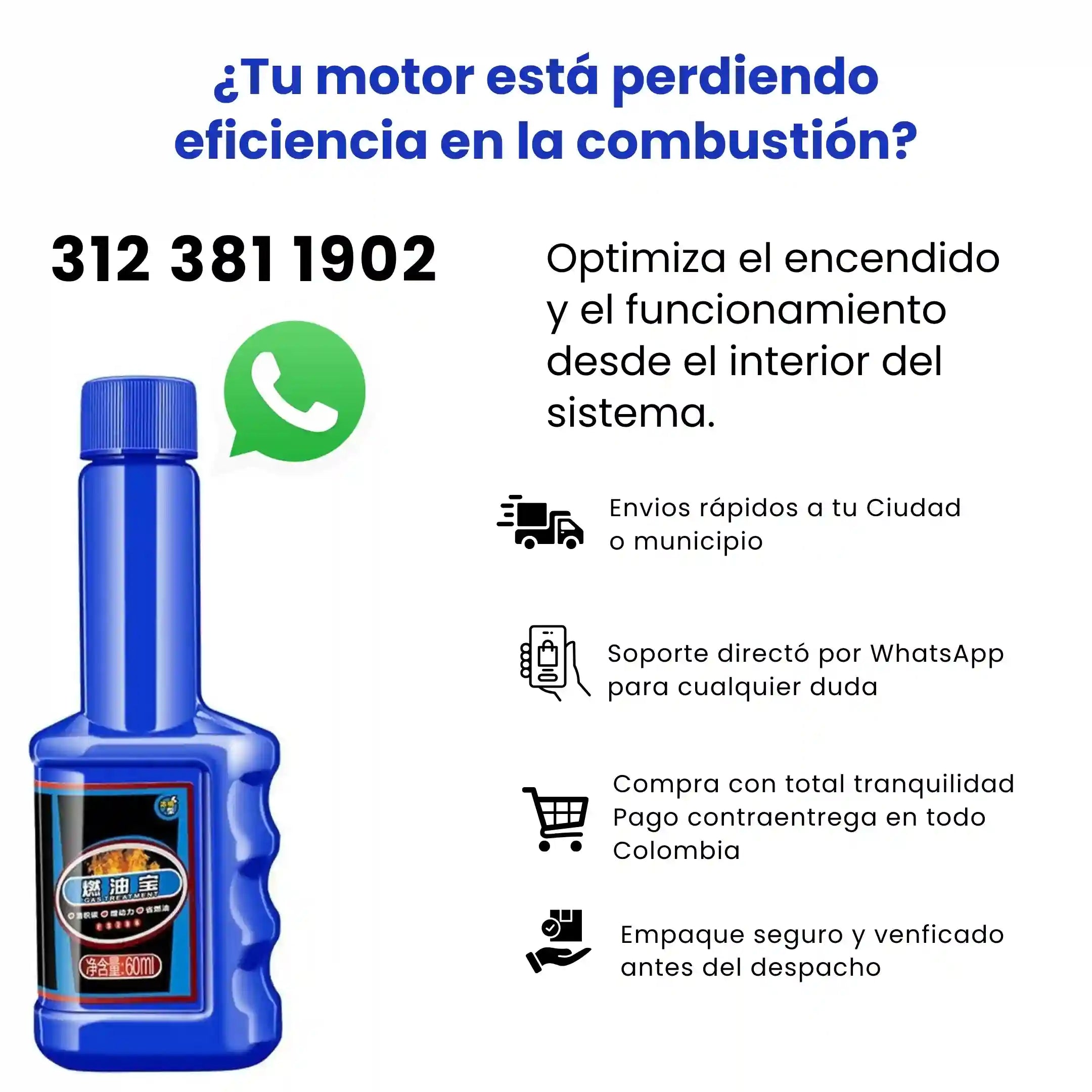 Fuelix® Tratamiento de gasolina Motos Aditivo Para Cámara de Combustible