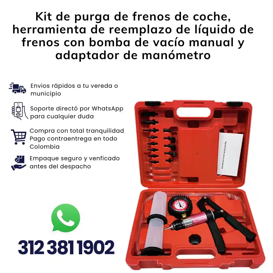 KitPurg® Vacuometro Probador Bomba De Vacio 23pcs