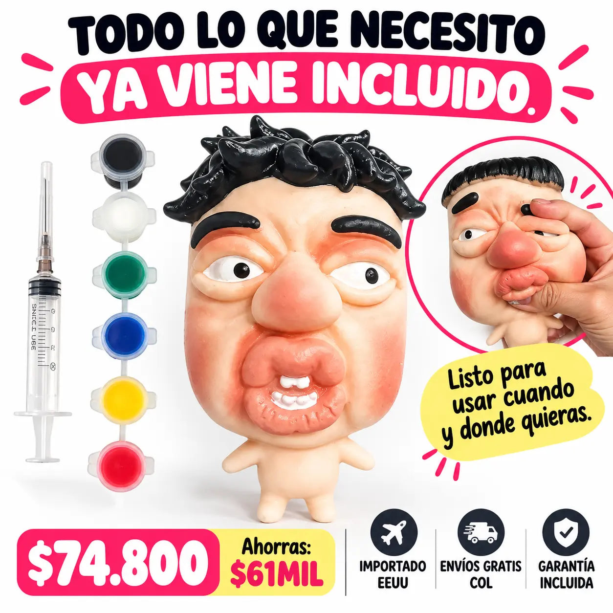 POPIX® | Muñeco Sensorial Antiestrés Reutilizable.