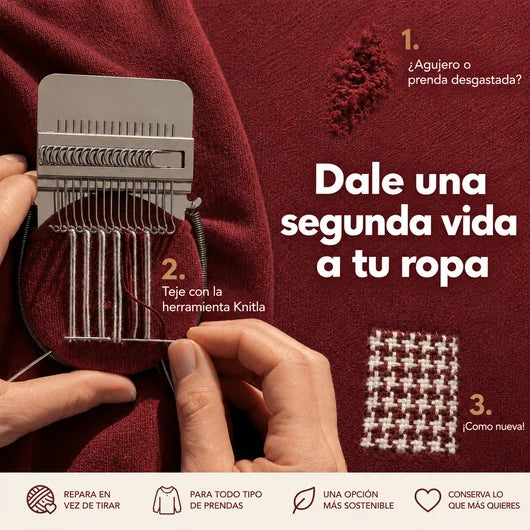 KPARCHES®  Kit de Tejido para Reparar y Renovar Ropa
