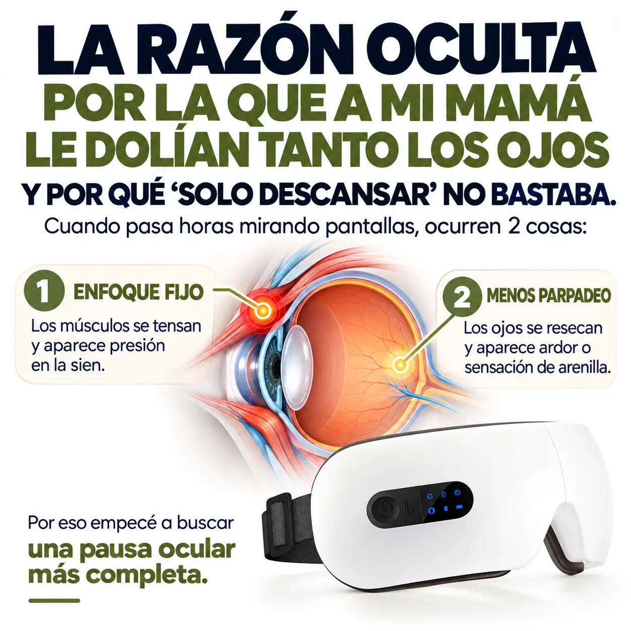 OCULAREX® | Terapeuta Ocular Inteligente con calor, vibración y musicoterapia 4 en 1