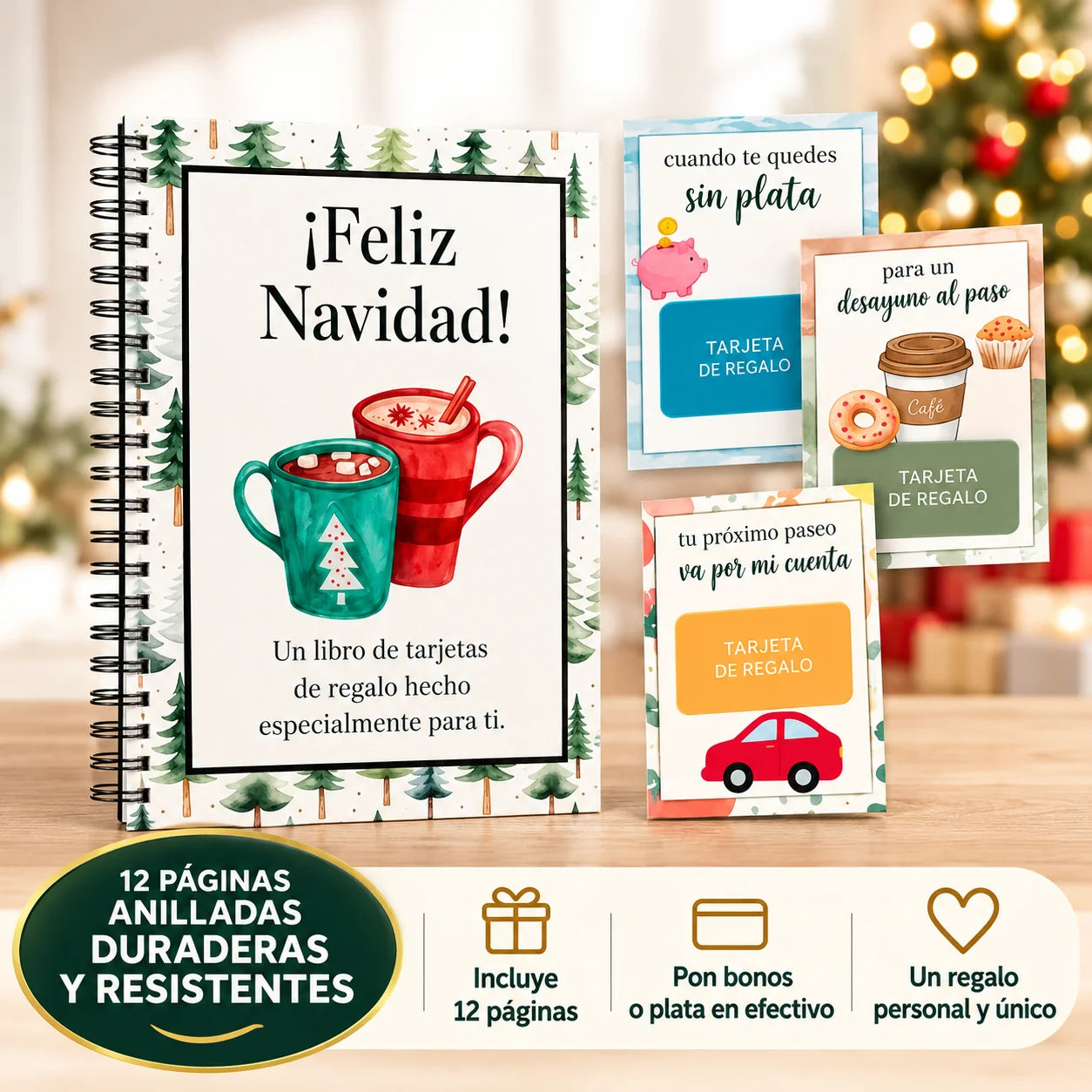 MAGINAV® | Libro Navideño para Regalar Plata y Sorpresas