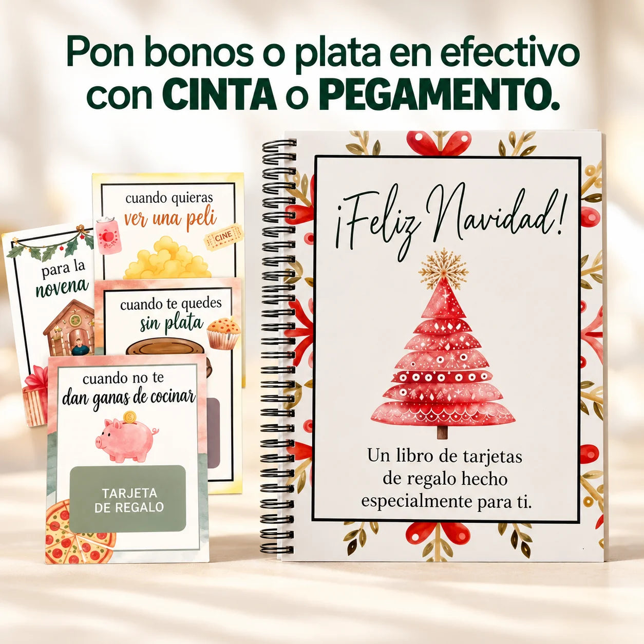MAGINAV® | Libro Navideño para Regalar Plata y Sorpresas