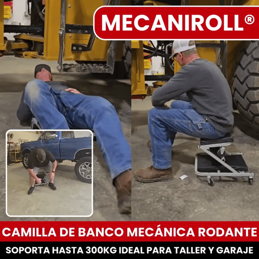 MECANIROLL® CAMILLA DE BANCO MECÁNICA RODANTE 360°