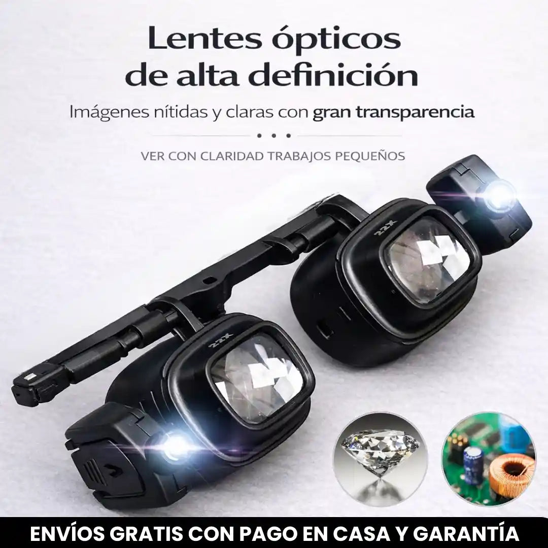 OptiZoom® Gafas Lupa Accesorios Intercambiables