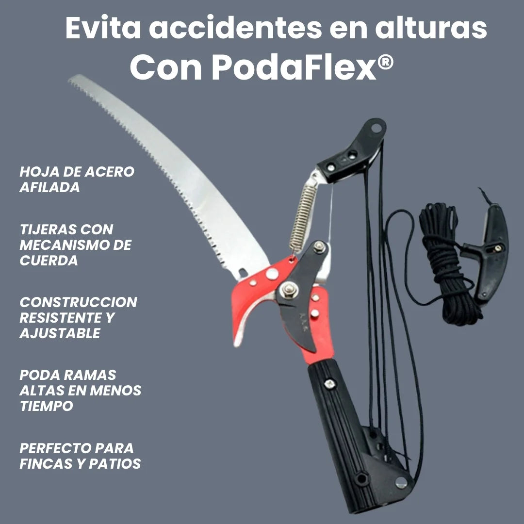 PODAFLEX® TIJERA PODADORA TELESCOPICA CON SIERRA PARA CORTAR Y PODAR RAMAS