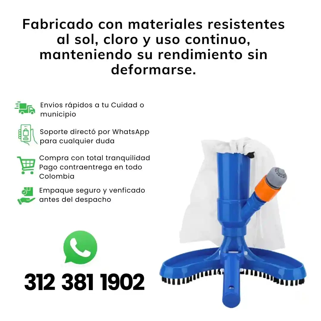 POOLCLEAN® ASPIRADORA ACUATICA MULTIFUNCIONAL LIMPIA PISCINAS, JACUZZI Y ALBERCAS