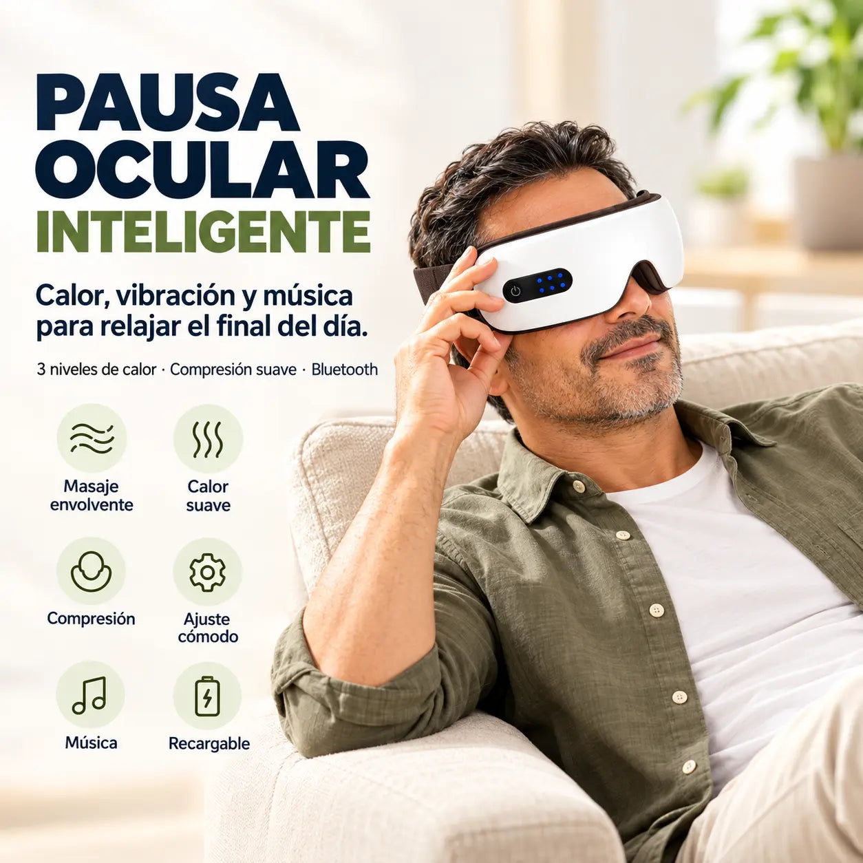 OCULAREX® | Terapeuta Ocular Inteligente con calor, vibración y musicoterapia 4 en 1