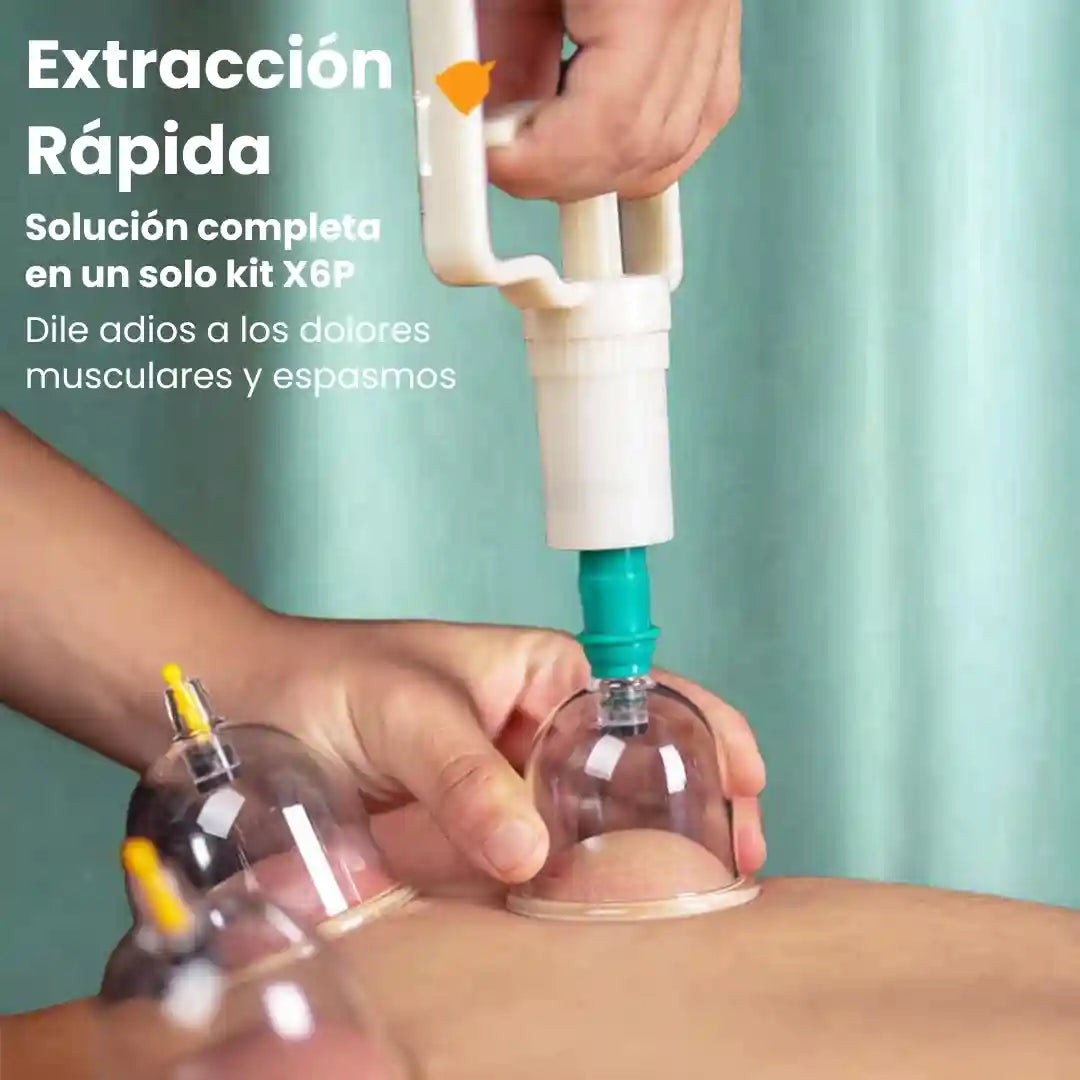 Relaxup® KIT 6Pz Terapia de cupping para aliviar tensiones dolor y circulación Ventoterapia