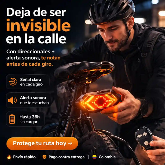 Turnix® Aumenta tu seguridad en bici hasta 10X Luces Led Direccionales para Bicicleta