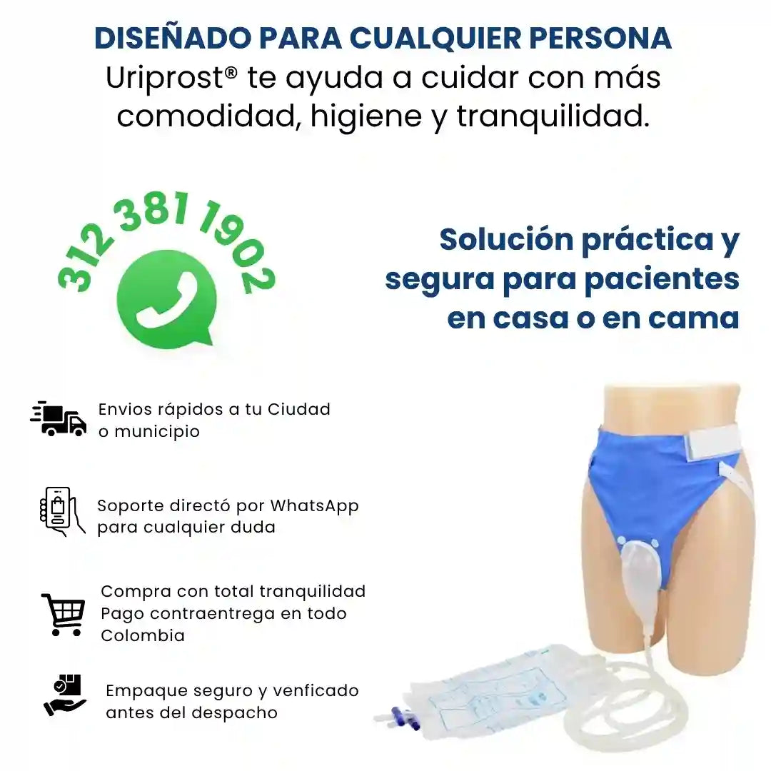 UriProst® Sistema de recolección continua de orina - Urinario Intercambiable