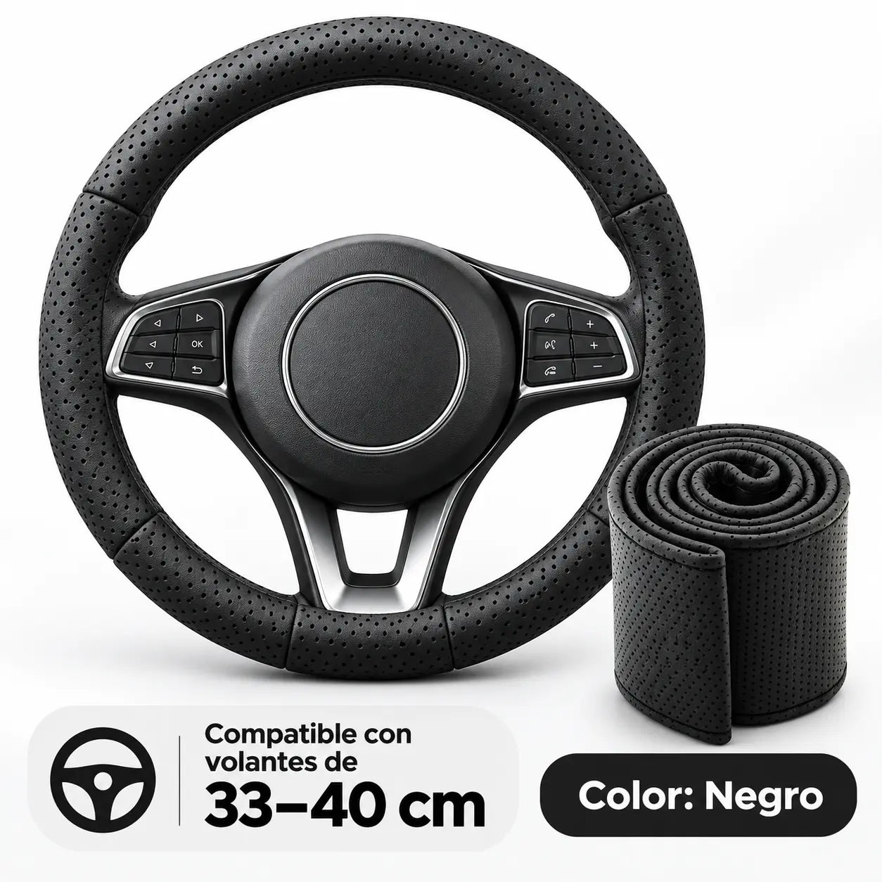 ROADIX® | Kit Monitor de presión de neumáticos + Protector Antideslizante de Volante