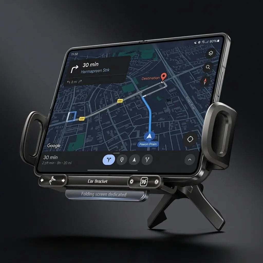 GIROX® | Soporte Inteligente para Carro con Rotación Automática de 90° y Carga Inalámbrica.