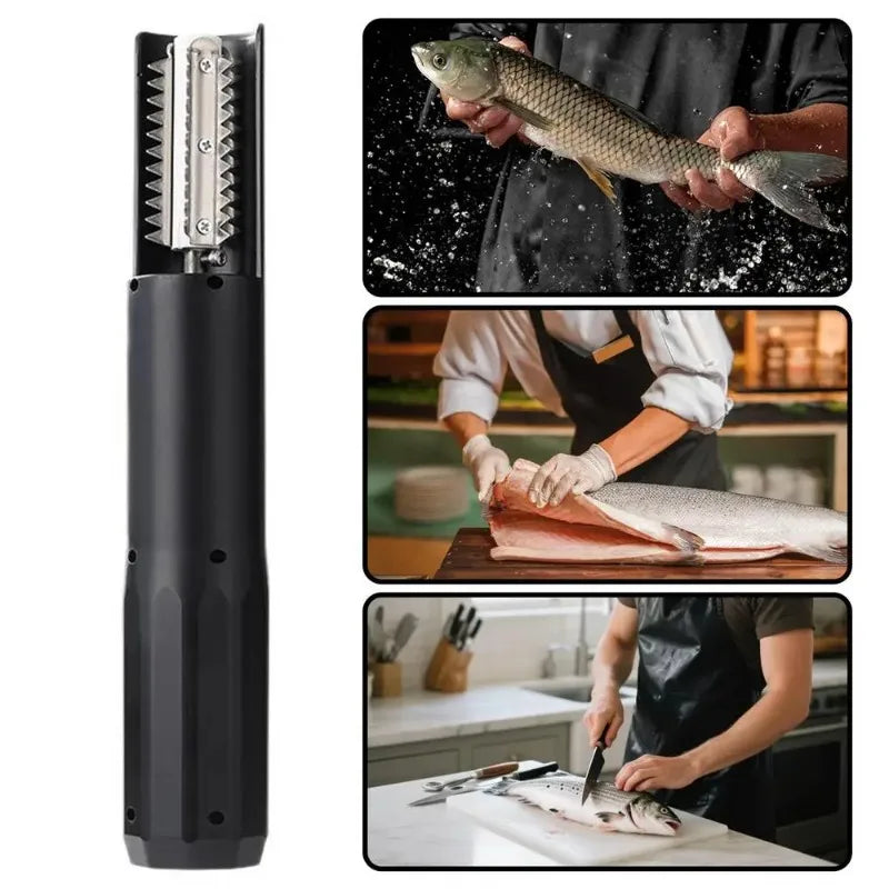 DesFish® Descamador de pescado eléctrico impermeable de acero inoxidable