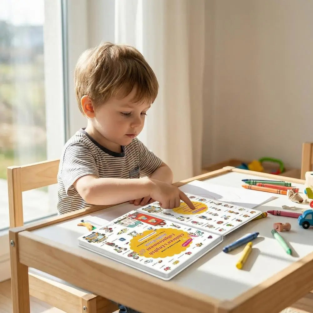 LingoKids®  Libro infantil interactivo de inglés con sonido, táctil, 18 temas y más de 500 palabras/frases.
