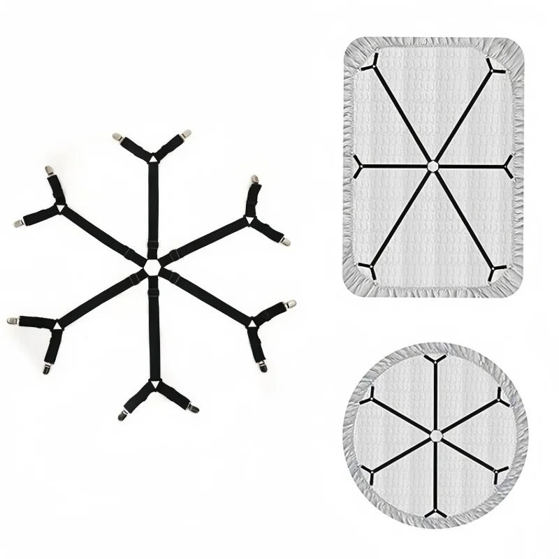 TENSABED® Sujetador Tensor Sabanas Cama 6 Lados
